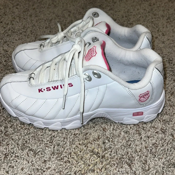 K Swiss SS Shock Spring Leather Lace Up Athletic Womens Shoes - Picture 4 of 8